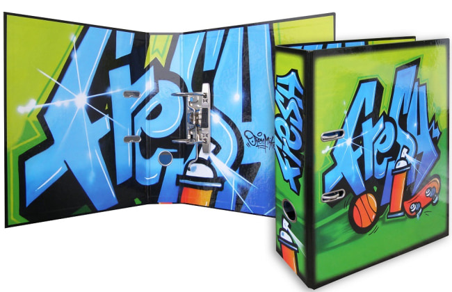 Designový pákový pořadač A4 7cm karton motiv  Graffiti (FRESH)