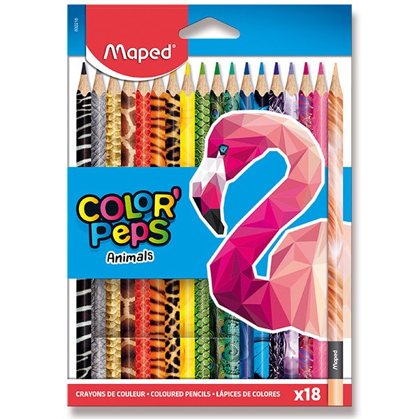 Pastelky Maped Color Animals 18ks