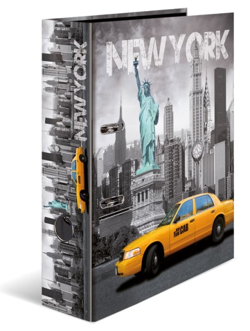Designový pákový pořadač A4 7cm karton motiv - New York