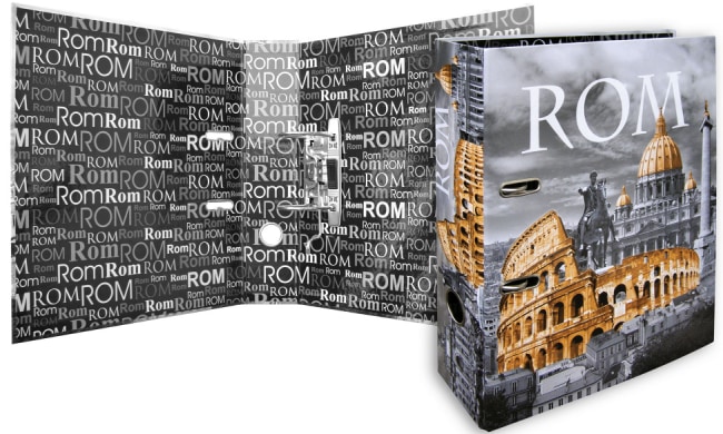 Designový pákový pořadač A4 7cm karton motiv Řím