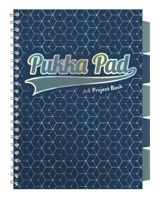 Pukka Pad projektový blok Glee A4, papír 80g,100 listů, tmavě modrý, linkovaný