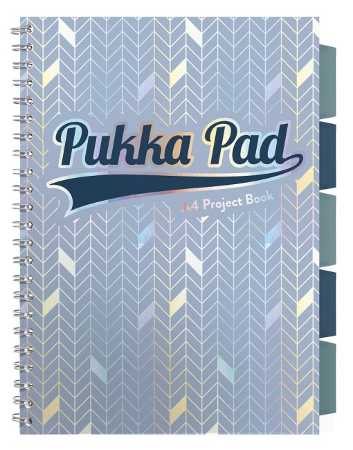 Pukka Pad projektový blok Glee A4, papír 80g,100 listů, světle modrý, linkovaný