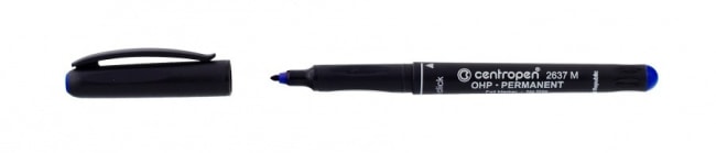 Popisovač Centropen OHP marker permanent M 1 mm modrá