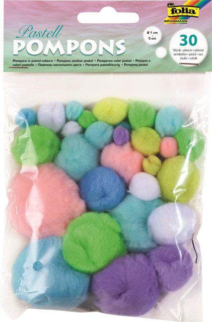 Bambulky různé velikosti a barvy pastel mix 30ks
