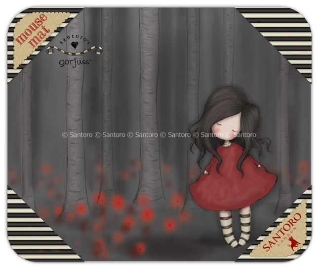 Podložka pod myš Santoro London - Poppy Wood, rozměry: 25 x 21 x 0.3 cm