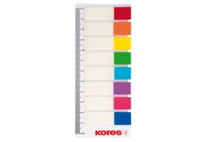 Popisovací záložky Kores na pravítku, 8 barev