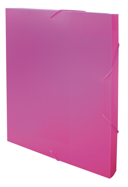 Krabice na spisy REGORD tříklopá s gumou, růžová, formát A4