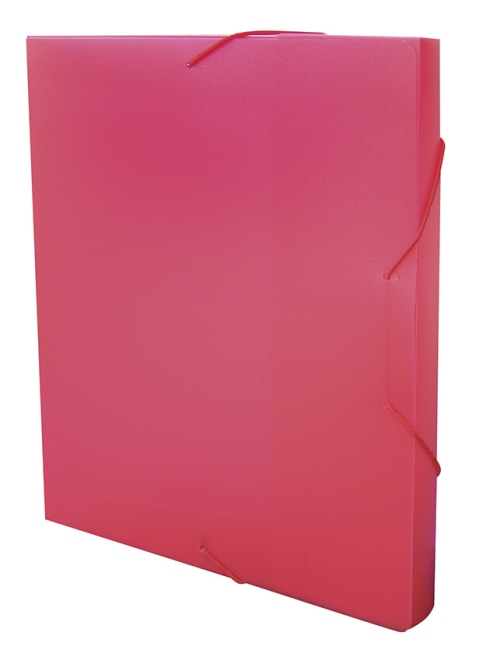 Krabice na spisy REGORD tříklopá s gumou, červená, formát A4