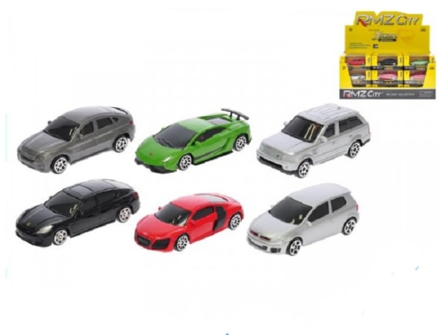 Auto mini 1:64 kov volný chod 6druhů 2barvy v krabičce