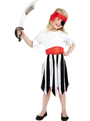 Kostým pirátka, dětská velikost na 7-9 let
