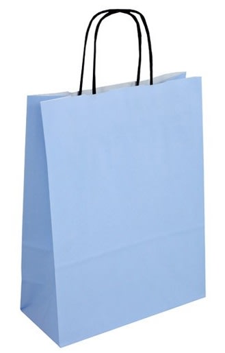 Papírová taška mořská modř 32x14x42, kroucené ucho  Toptwist