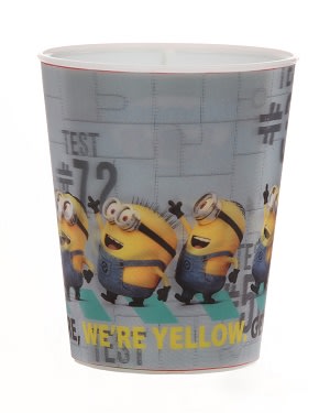 Plastové kelímky 3D. Minions  ,,We´re here ´´ , vhodné do myčky