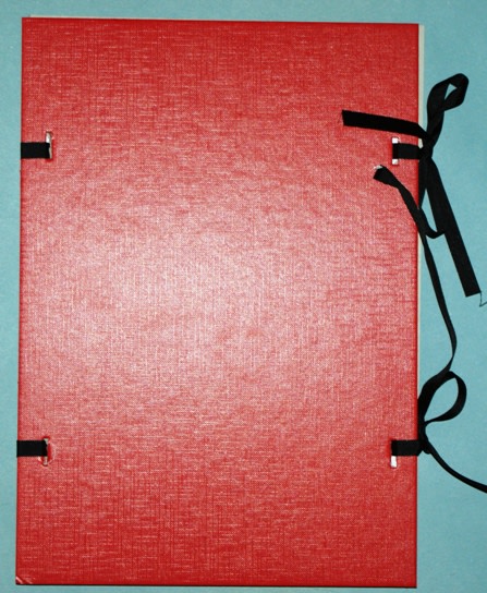 Desky s tkanicí, červené, formát A4