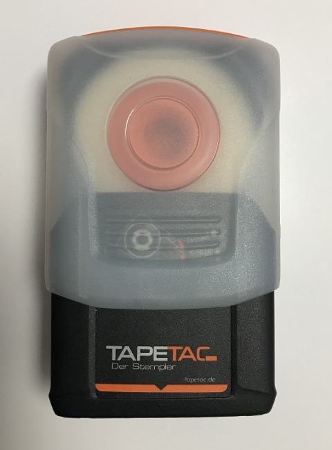 Razítko na lepicí pásku TAPETAC včetně náplně
