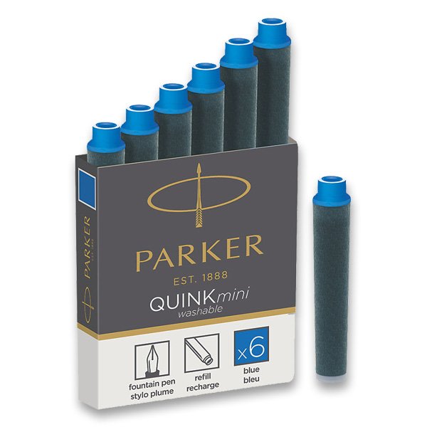 Inkoustové bombičky Parker Quink mini -modré 6ks