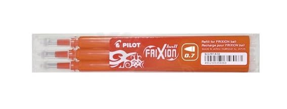 Náplň Pilot Frixion 0,7 oranžová, balení 3ks