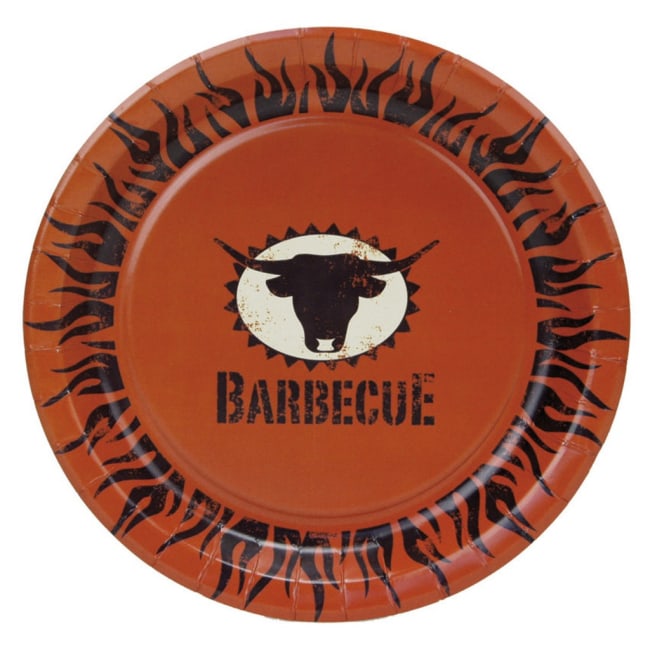 Párty talíř Barbecue, průměr 23cm, v balení 10ks