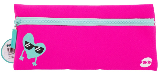 Neoprenový penál/kosmetická taška, 32 cm, růžový