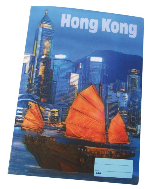sešit 444 s 3D motivem, A4, 40 listů,linkovaný, motiv Hong Kong