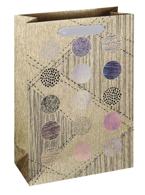 Taška dárková, zlatý potisk,  22,5 x 33,5 x 10cm