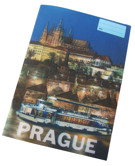 sešit 440 s 3D motivem ,A4, 40 listů,bez linek, motiv PRAGUE