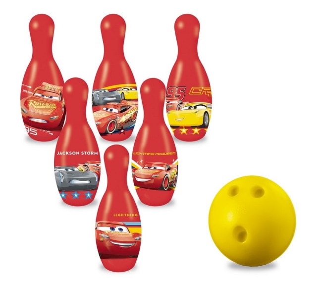 Kuželky / bowling 17cm Cars + koule plast