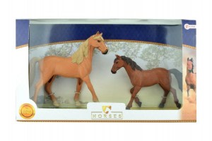 Sada koně 2ks plast v krabici 44x26x7cm