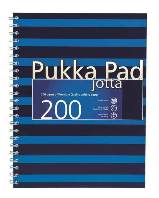 Pukka Pad spirálový  blok Navy Blue Jotta A4, papír 80g,100 listů, modrý