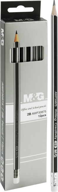 Tužka grafitová M&G s gumou 2B, AWP30875