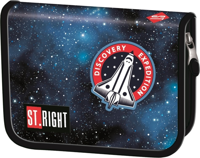 Penál jednopatrový St.RIGHT - COSMIC MISSION, PC03, rozměry: 20,5 x 14 x 3,5 cm