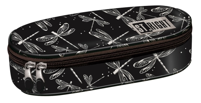 Penál oválný PC-01, St.RIGHT - DRAGONFLIES, rozměry: 6 x 23 x 9,5 cm