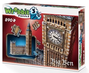 3D Puzzle - Big Ben Hous of Parliament - Queen Elisabeth Tower 890 dílků