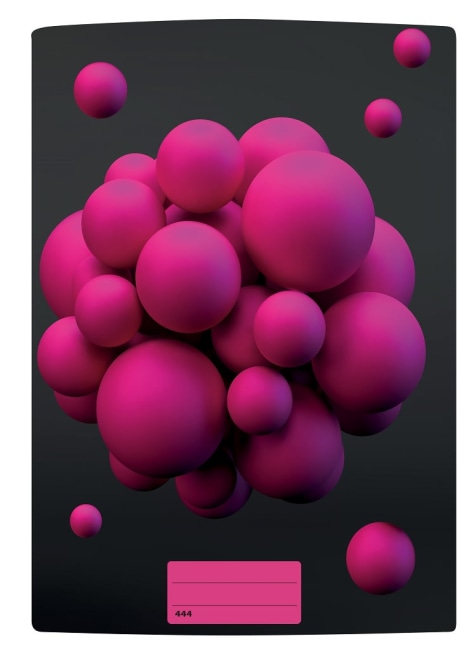 sešit 444 s 3D motivem, A4, 40 listů,linkovaný, motiv atomy