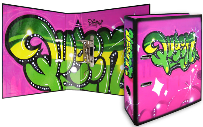 Designový pákový pořadač A4 7cm karton motiv  Graffiti (QUEEN)