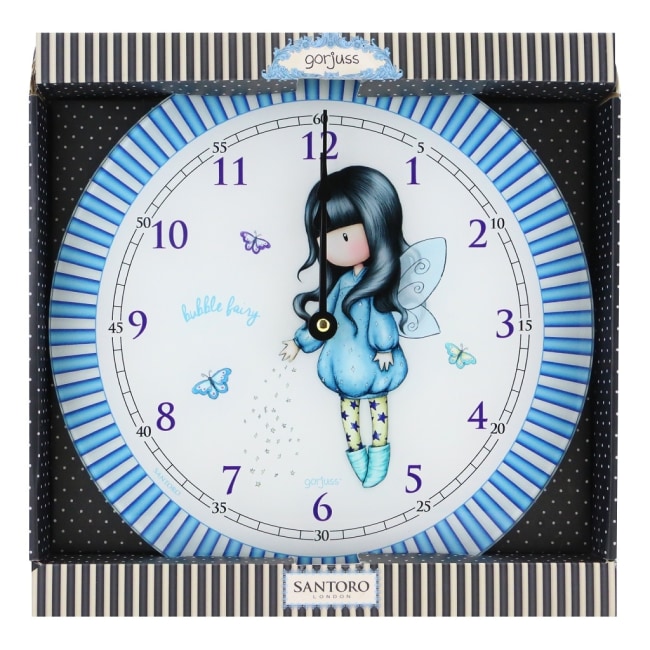 Velké nástěnné hodiny Santoro London - Bubble Fairy, rozměry: 30.5 x 31.7 x 5cm