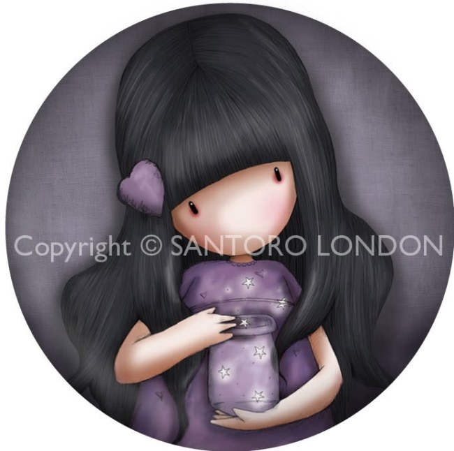 Magnet kulatý Santoro London - We Can All Shine, 5.8cm průměr x 0.5cm
