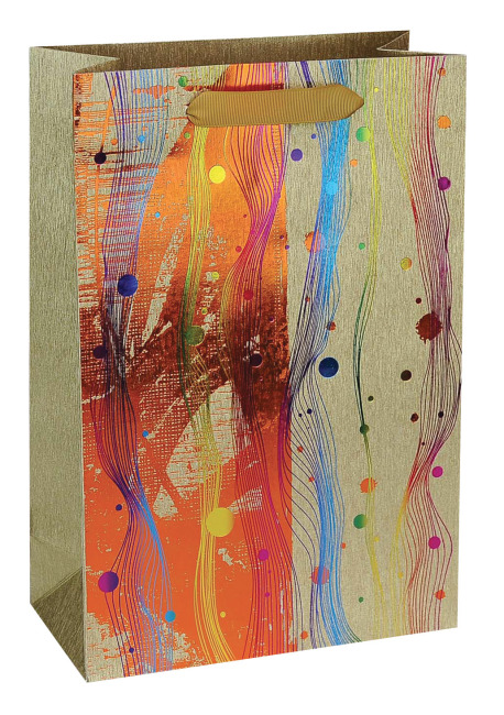 Taška dárková, zlatý potisk,  22,5 x 33,5 x 10cm