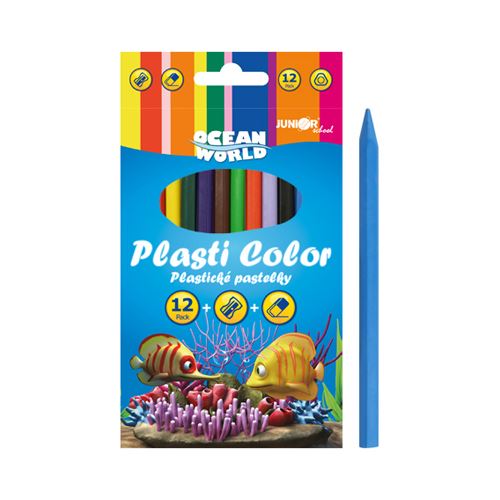 Plastické pastelky Plasti Color - sada 12 ks