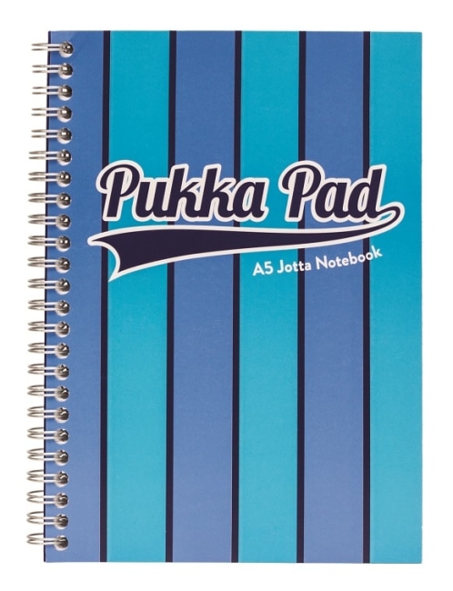 Pukka Pad spirálový blok Jotta Pad A5, 200 stran, linky 8 mm, modrý