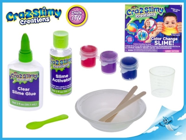 Sada na výrobu slizu Cra-z-slimy měnícího barvu