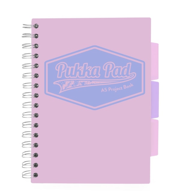 Pukka Pad projektový  blok Pastel  A5, papír 80g,100 listů, růžový