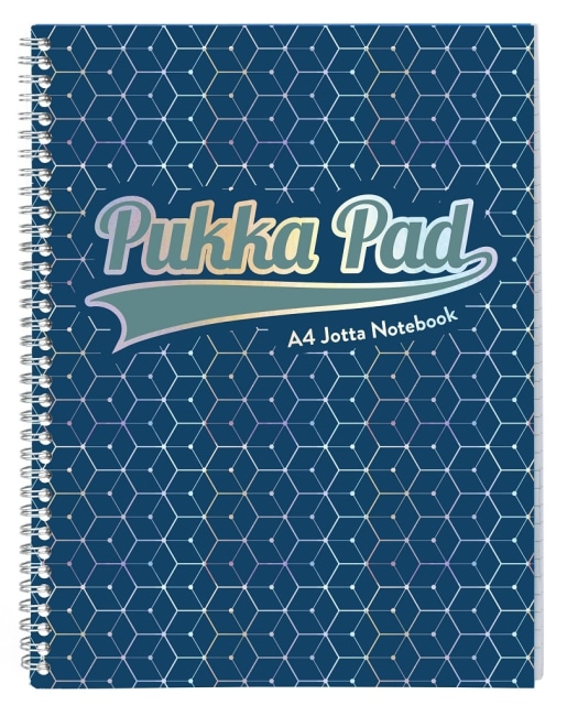 Pukka Pad spirálový blok GLEE Jotta A4+, papír 80g, 100listů, tmavě modrý, linkovaný