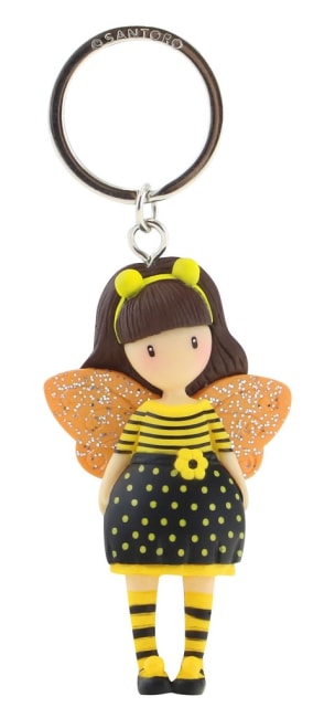 Klíčenka Santoro London - Bee-Loved (Just Bee-Cause), 6.5 x 3 x 2.5cm