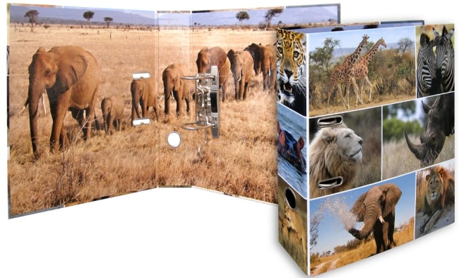 Designový pákový pořadač A4 7cm karton motiv Animals - Afrika