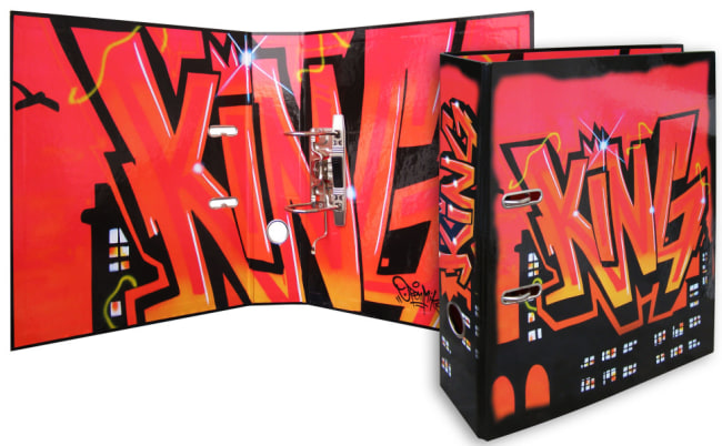 Designový pákový pořadač A4 7cm karton motiv  Graffiti  (KING)