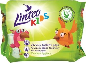 Vlhčený toaletní papír Linteo KIDS splachovatelný, 50 ks