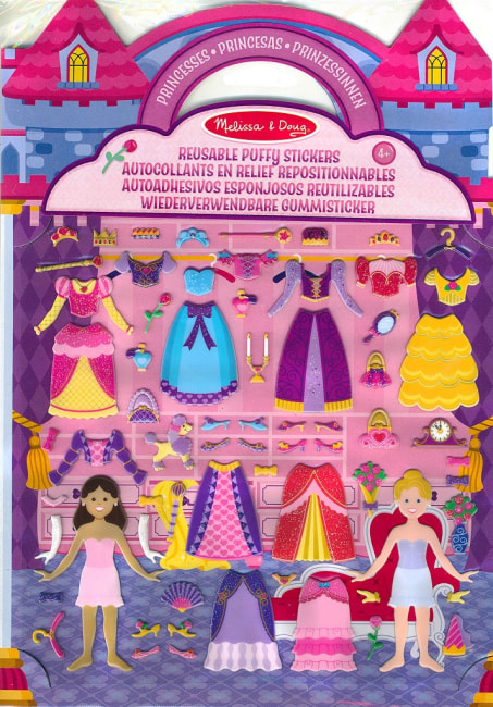 Znovupoužitelné gumové samolepky -Princezny