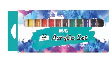 Barvy akrylové M&G 12ml / sada 12 ks