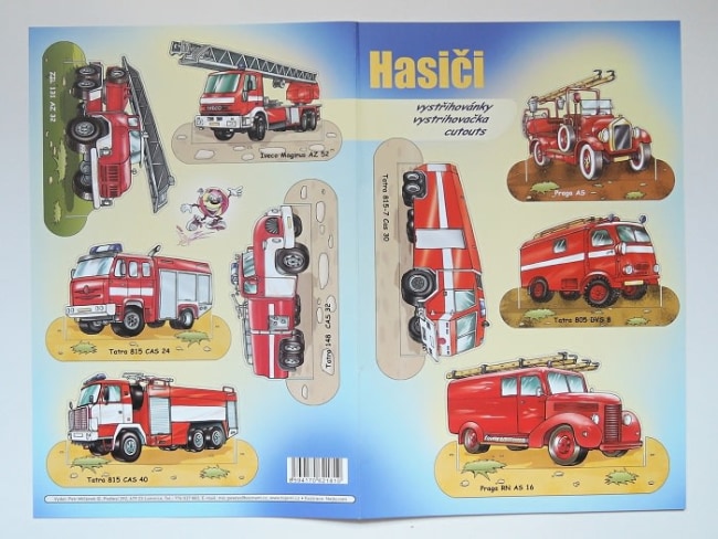 Vystřihovánky 2x A4 - Hasiči