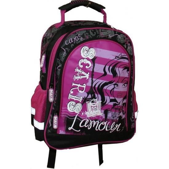 Dívčí batoh MONSTER HIGH, rozměry: 360 x 280 x 150 mm